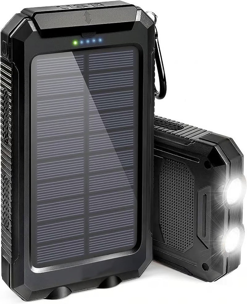 Solar Power Bank Built-in Cables Waterproof/Shockproof